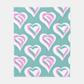 Verbluffende liefde hart patroon fleece deken (Voorkant)