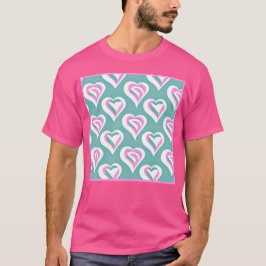 Verbluffende liefde hart patroon t-shirt