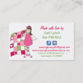 Verbluffende liefdesquilt 2, aangepast Visitekaart Visitekaartje (Achterkant)