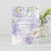 Verbluffende Lila Waterverf Kaart (Staand voorkant)