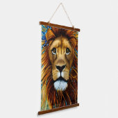 Verbluffende Lion Hangend Wandkleed (Gebogen)