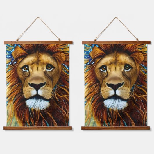 Verbluffende Lion Hangend Wandkleed (Dubbel)