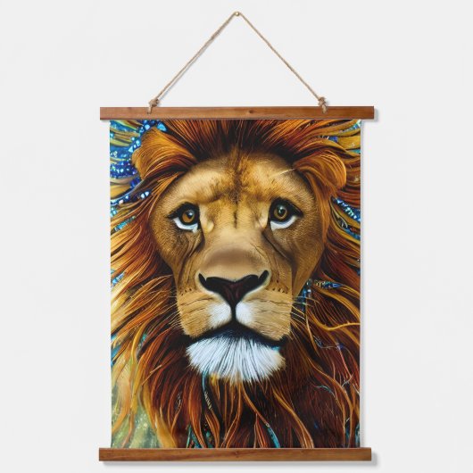 Verbluffende Lion Hangend Wandkleed (Voorkant 2)