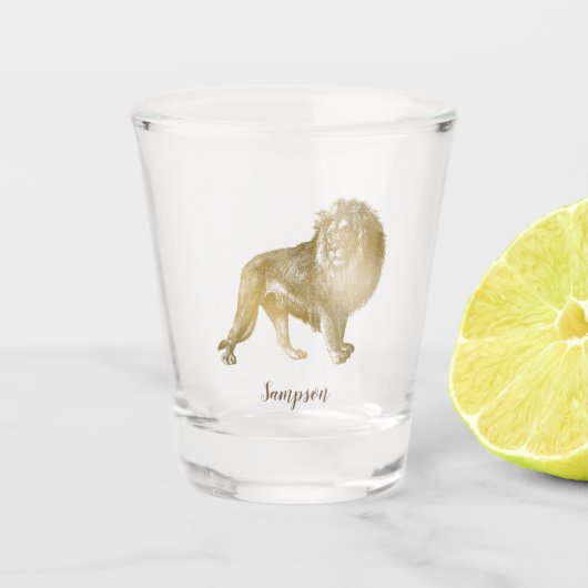 Verbluffende Lion Shot Glas (Voorkant)