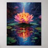 Verbluffende Lotus Bloem Poster (Voorkant)