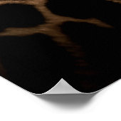 Verbluffende luipaard op zwarte achtergrond poster (Hoek)