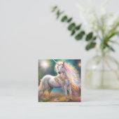 Verbluffende Magische Volledige Lichaam Witte Eenh Vierkante Visitekaartje (Staand voorkant)