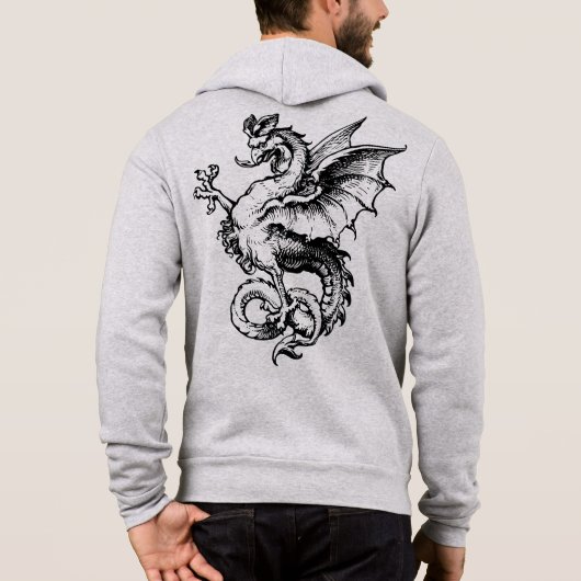 Verbluffende Mannen Bella+Canvas Full-Zip Hoodie (Achterkant)