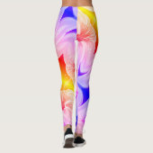 Verbluffende meerkleurige liemenbloem leggings (Achterkant)