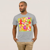 Verbluffende mengsels van patronen voor fruit. Bes T-shirt (Voorkant volledig)