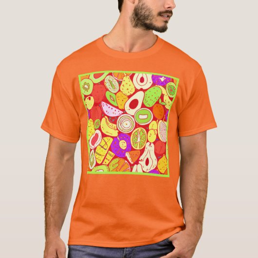 Verbluffende mengsels van patronen voor fruit. Bes T-shirt (Voorkant)