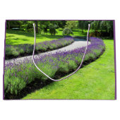 Verbluffende, met lavender uitgelijnde tuinlopen large cadeautasje (Voorkant)