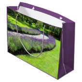 Verbluffende, met lavender uitgelijnde tuinlopen large cadeautasje (Achterkant Gekanteld)