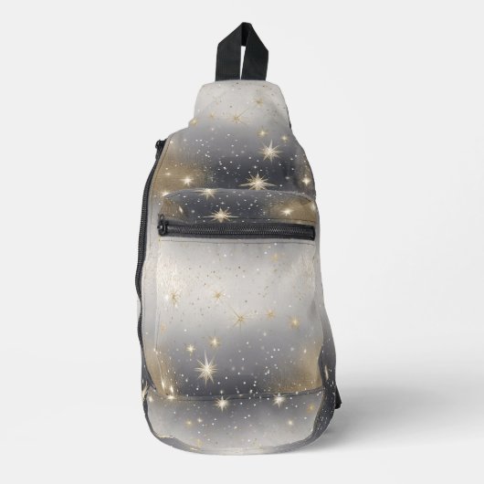 Verbluffende Metallic Glans Schoudertas Sling Bag (Voorkant)