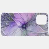 Verbluffende moderne abstracte fractale kunst bloe Case-Mate iPhone case (Achterkant (horizontaal))