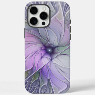 Verbluffende moderne abstracte fractale kunst bloe iPhone 16 pro max hoesje