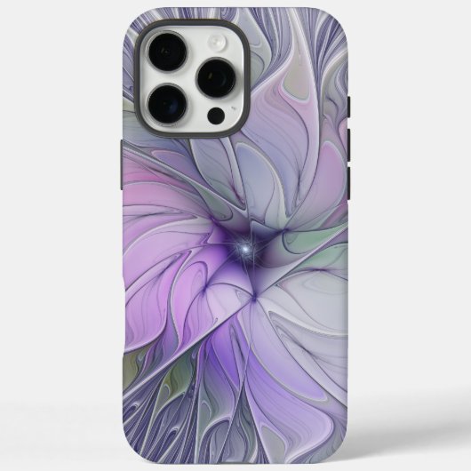 Verbluffende moderne abstracte fractale kunst bloe Case-Mate iPhone case (Achterkant)