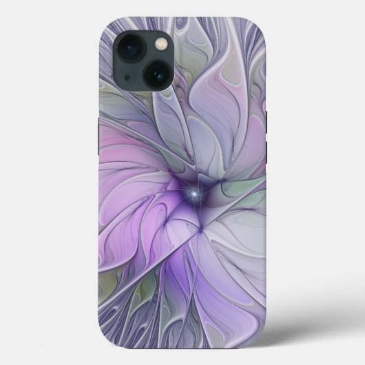 Verbluffende moderne abstracte fractale kunst bloe Case-Mate iPhone case (Achterkant)