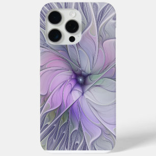 Verbluffende moderne abstracte fractale kunst bloe iPhone 15 pro max hoesje