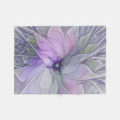 Verbluffende moderne abstracte fractale kunst bloe fleece deken (Voorkant (Horizontaal))