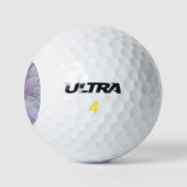 Verbluffende moderne abstracte fractale kunst bloe golfballen (Logo)