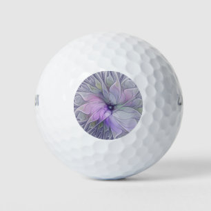 Verbluffende moderne abstracte fractale kunst bloe golfballen