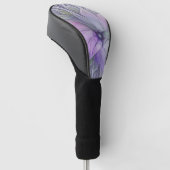 Verbluffende moderne abstracte fractale kunst bloe golfheadcover (Schuin)