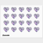Verbluffende moderne abstracte fractale kunst bloe hart sticker (Vel)