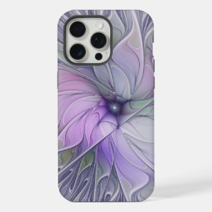 Verbluffende moderne abstracte fractale kunst bloe iPhone 15 pro max case