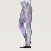Verbluffende moderne abstracte fractale kunst bloe leggings (Links)