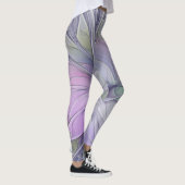Verbluffende moderne abstracte fractale kunst bloe leggings (Rechts)