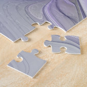 Verbluffende moderne abstracte fractale kunst bloe legpuzzel (Zijkant)