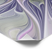 Verbluffende moderne abstracte fractale kunst bloe perfect poster (Hoek)
