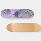Verbluffende moderne abstracte fractale kunst bloe persoonlijk skateboard (Horizontaal)