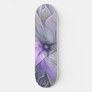 Verbluffende moderne abstracte fractale kunst bloe persoonlijk skateboard