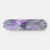 Verbluffende moderne abstracte fractale kunst bloe persoonlijk skateboard (Horizontaal)