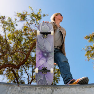 Verbluffende moderne abstracte fractale kunst bloe persoonlijk skateboard