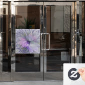 Verbluffende moderne abstracte fractale kunst bloe raamsticker (Kantoordeur)