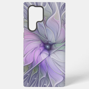 Verbluffende moderne abstracte fractale kunst bloe samsung galaxy hoesje