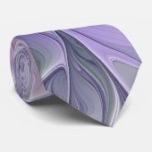 Verbluffende moderne abstracte fractale kunst bloe stropdas (Opgerold)