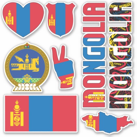 Verbluffende Mongoliaanse soorten Nationale Symbol Sticker (Voorkant)
