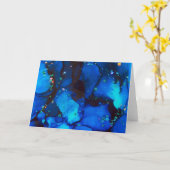 Verbluffende oceaanholografische alcoholinkt kaart (Gele Bloem)