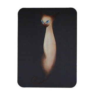 Verbluffende olieverfschilderij Siamese kat Magneet