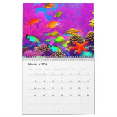 Verbluffende onderwaterfluorescerende koraalriffen kalender (Feb 2026)
