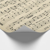 Verbluffende, ongewone kerstmuziekpagina met Vinta Cadeaupapier (Hoek)