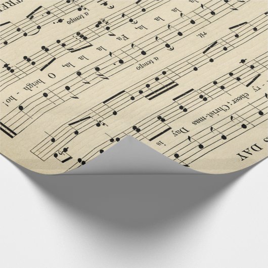 Verbluffende, ongewone kerstmuziekpagina met Vinta Cadeaupapier (Hoek)