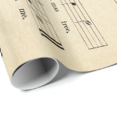 Verbluffende, ongewone kerstmuziekpagina met Vinta Cadeaupapier (Rol Hoek)