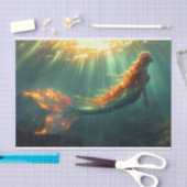 Verbluffende opaalachtige zeemeermin in de schacht tissuepapier (Craft)