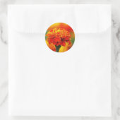 Verbluffende Oranje goudsbloem Ronde Sticker (Tas)