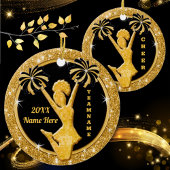 Verbluffende Ornamenten met zwarte goudkoorts, aan